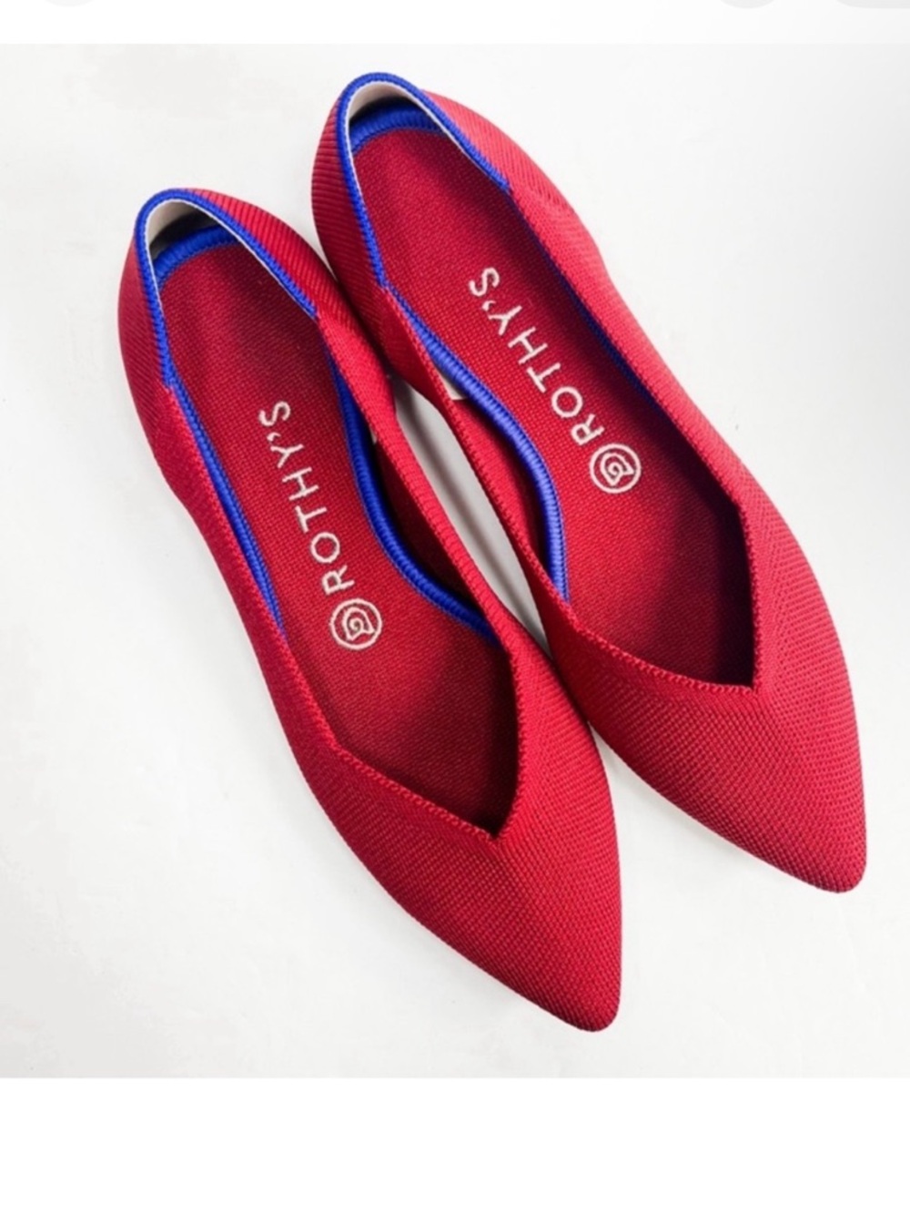 Rothy's The Point II Pointed Ballet Flats in Chili Red 8.5